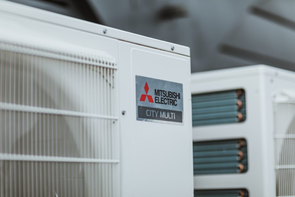 Mitsubishi electrical air conditioner just after being installed